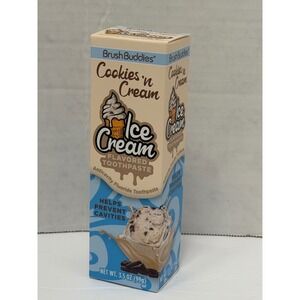 Brush Buddies Cookies n Cream Ice Cream Flavored Toothpaste 3.5oz Anticavity